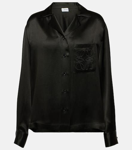 Loewe Anagram silk satin shirt - Loewe - Modalova