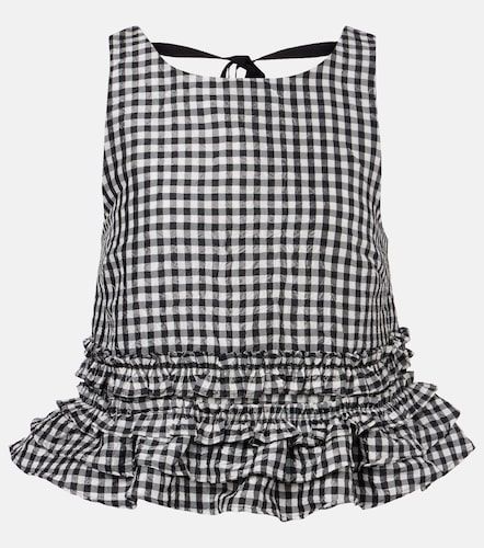 Ganni Gingham ruffled top - Ganni - Modalova