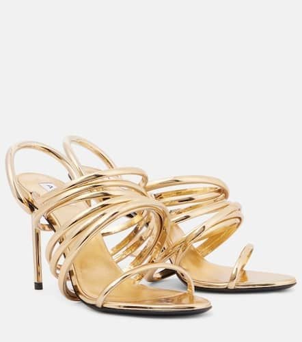 AlaÃ¯a Spiral 90 metallic leather sandals - Alaia - Modalova