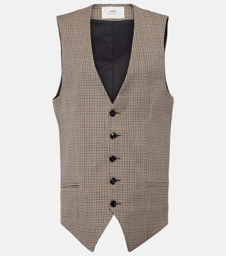 Houndstooth virgin wool vest - Ami Paris - Modalova