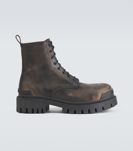 Schnürstiefel Strike aus Leder - Balenciaga - Modalova