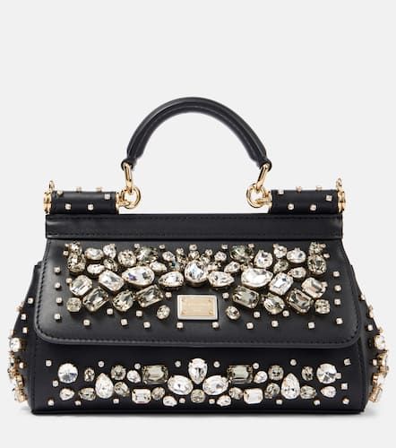 Sicily Small embellished leather tote bag - Dolce&Gabbana - Modalova