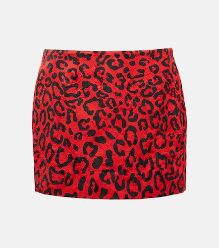 Leopard-print brocade miniskirt - Dolce&Gabbana - Modalova