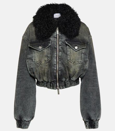 Blumarine Jeansjacke mit Faux Fur - Blumarine - Modalova