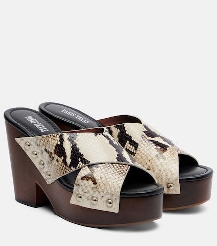 Marisol snake-effect leather platform sandals - Paris Texas - Modalova