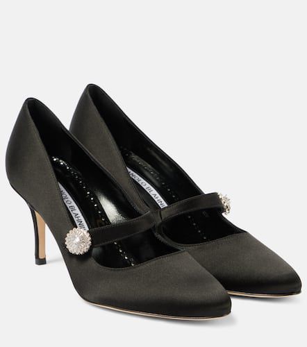 Verzierte Mary-Jane-Pumps Marijana aus Satin - Manolo Blahnik - Modalova