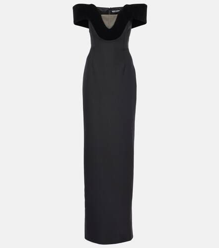 Off-Shoulder-Robe aus Samt - David Koma - Modalova