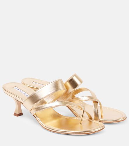 Sandalen Susa 50 aus Metallic-Leder - Manolo Blahnik - Modalova