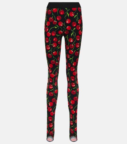 Cherry jersey leggings - Dolce&Gabbana - Modalova