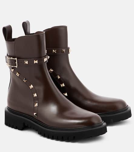 Rockstud 80 leather ankle boots - Valentino Garavani - Modalova