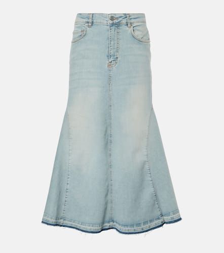 Ganni High-rise denim midi skirt - Ganni - Modalova