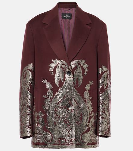 Embellished wool and cashmere coat - Etro - Modalova