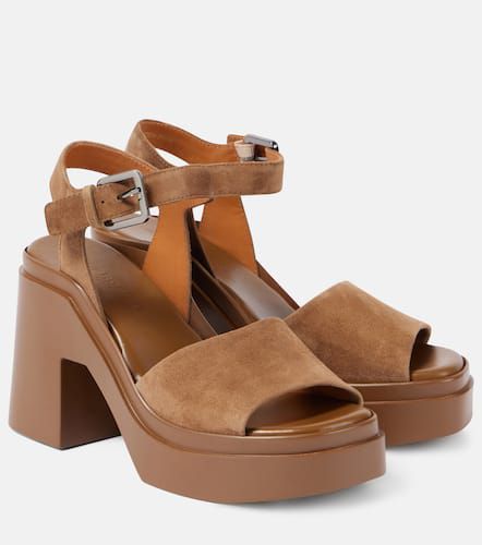 Nelio leather and suede platform sandals - Clergerie - Modalova