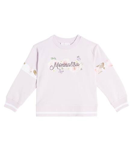 Felpa in jersey di cotone con logo - Monnalisa - Modalova