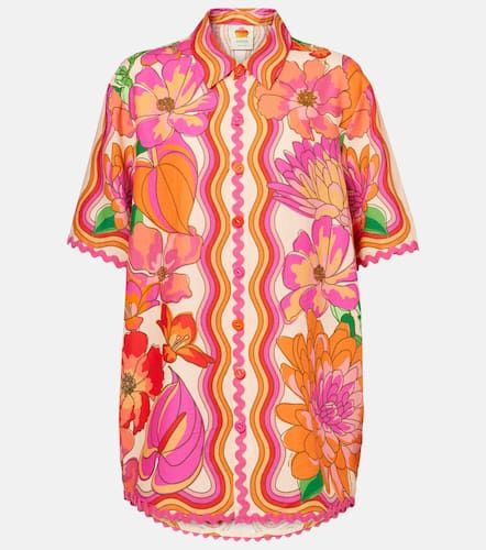 Camisa en mezcla de lino floral - Farm Rio - Modalova