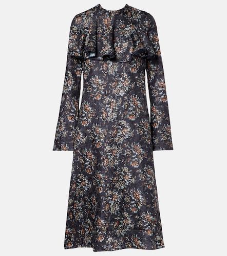 Vestido midi floral con volantes - Ganni - Modalova