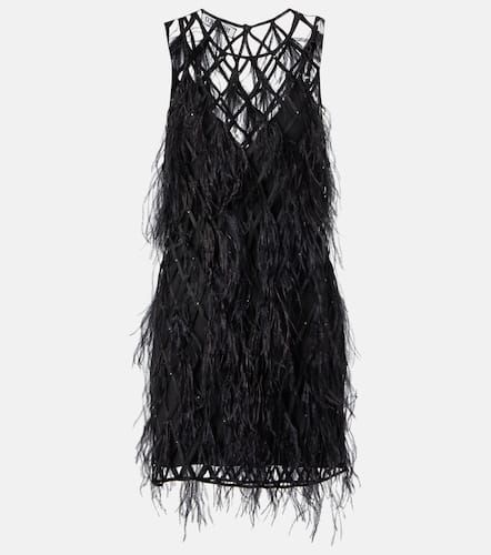 Feather-trimmed minidress - The Attico - Modalova