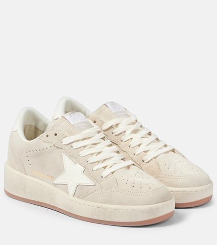 Ball Star 2 leather-trimmed suede sneakers - Golden Goose - Modalova