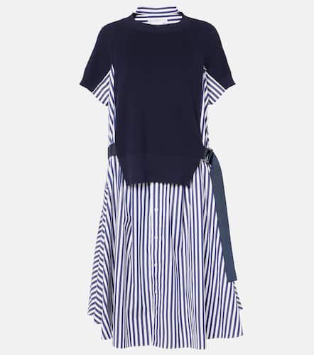 Sacai Striped cotton midi dress - Sacai - Modalova