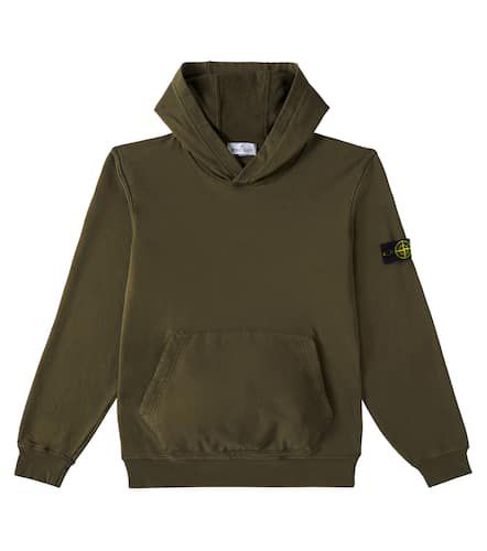 Cotton jersey hoodie - Stone Island Junior - Modalova