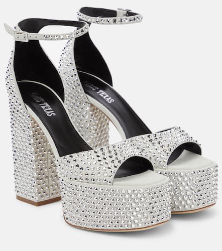 Tatiana embellished suede platform sandals - Paris Texas - Modalova