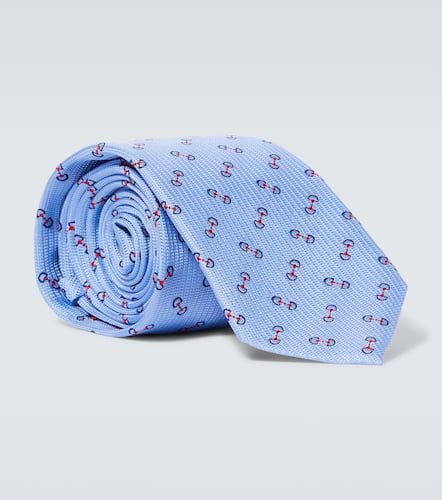Gucci Horsebit jacquard silk tie - Gucci - Modalova