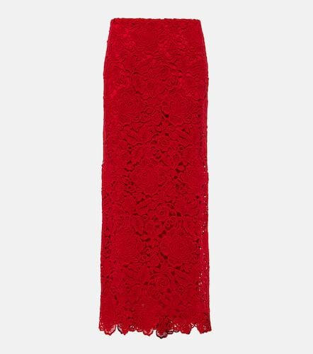 Lace wool-blend maxi skirt - Valentino - Modalova