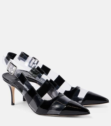 Uxra patent leather and PVC slingback pumps - Manolo Blahnik - Modalova