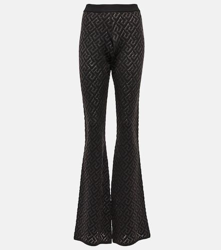 La Greca wool-blend flared pants - Versace - Modalova