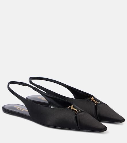 Babylone crÃªpe slingback flats - Saint Laurent - Modalova