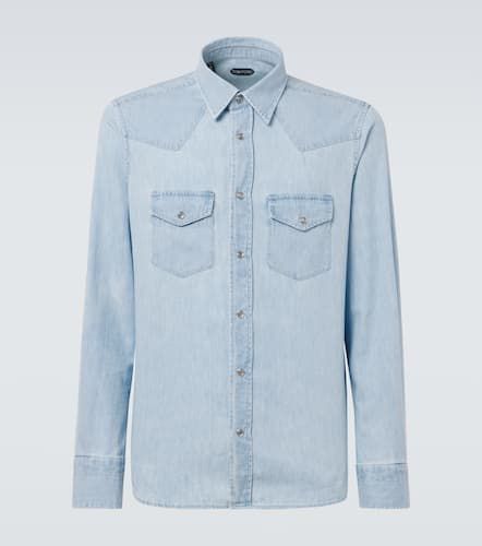 Camicia in chambray di cotone - Tom Ford - Modalova