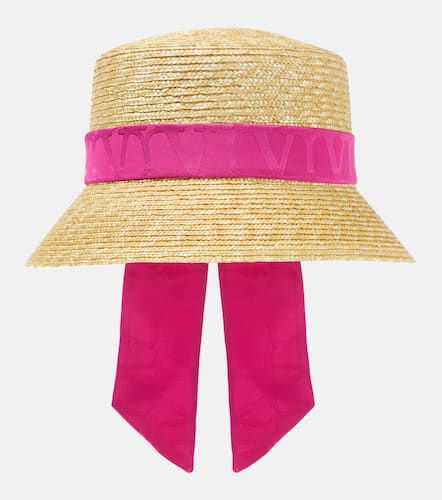 Toile Iconographe straw bucket hat - Valentino - Modalova
