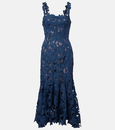 Robe midi en dentelle guipure - Oscar de la Renta - Modalova