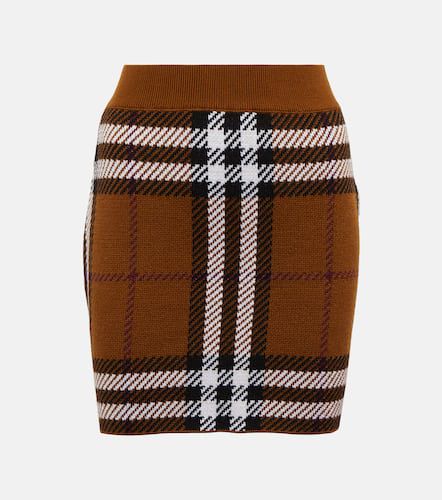 Minifalda de lana a cuadros - Burberry - Modalova