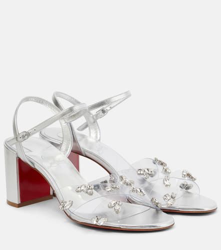 Sandalen Queenie aus Metallic-Leder mit Kristallen - Christian Louboutin - Modalova