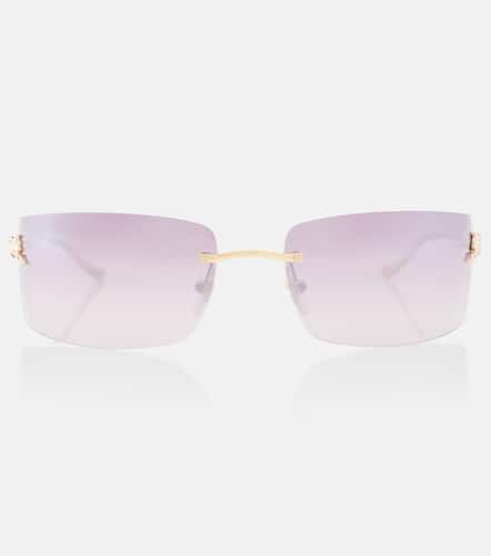 Eckige Sonnenbrille Panthère de Cartier - Cartier Eyewear Collection - Modalova