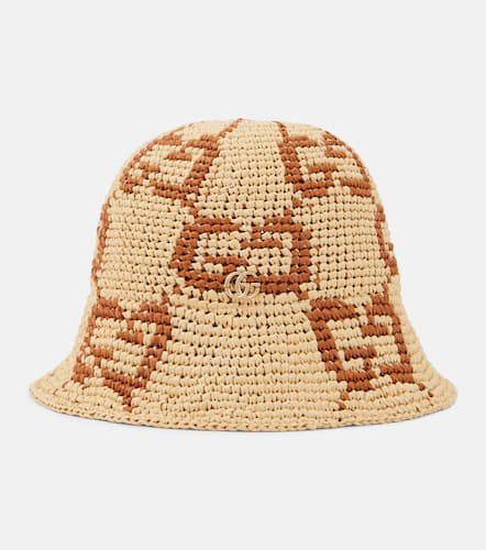 Sombrero de pescador GG de efecto rafia - Gucci - Modalova
