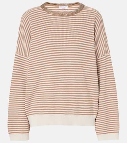 Pullover Dazzling aus Baumwolle mit Pailletten - Brunello Cucinelli - Modalova