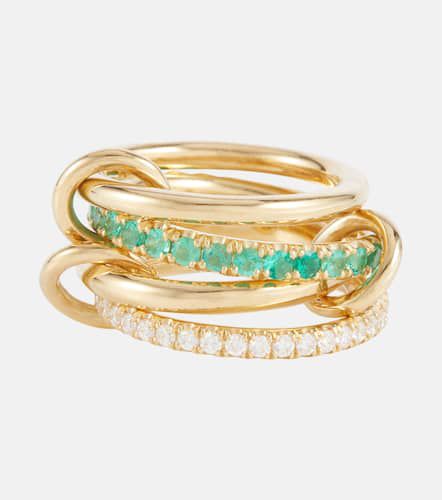 Conjunto Halley de cuatro anillos de oro de 18 ct con esmeraldas y diamantes - Spinelli Kilcollin - Modalova