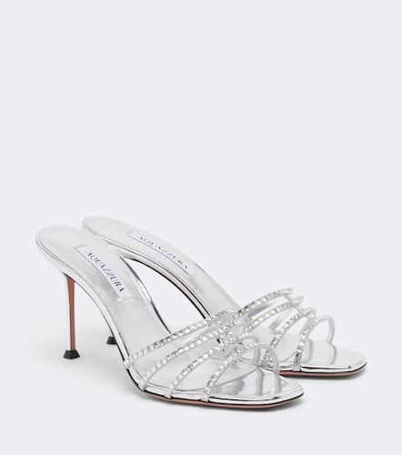 Sensation Crystal metallic leather mules - Aquazzura - Modalova
