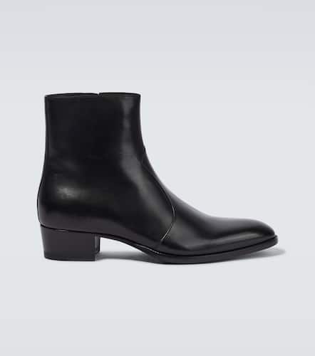Wyatt leather ankle boots - Saint Laurent - Modalova