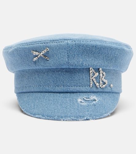 Cappello in denim con cristalli - Ruslan Baginskiy - Modalova