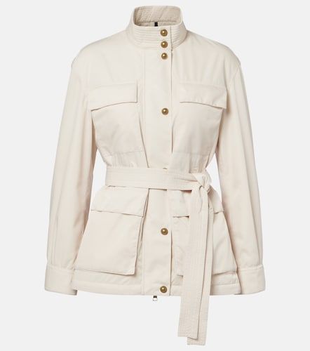 Maitake leather-trimmed jacket - Moncler - Modalova