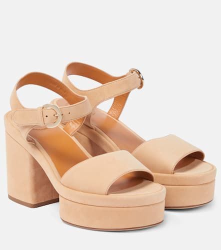 Chloé Plateausandalen Odina aus Veloursleder - Chloe - Modalova