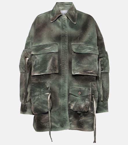 Camouflage denim cargo jacket - The Attico - Modalova