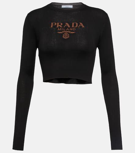 Prada Crop top acanalado de seda - Prada - Modalova