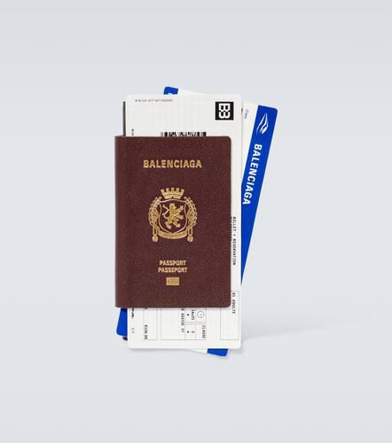 Passport leather bifold wallet - Balenciaga - Modalova