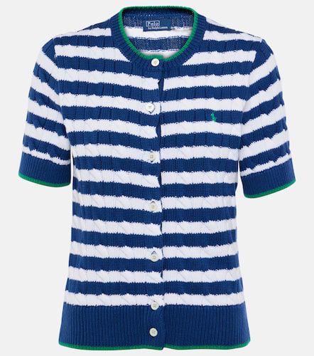 Striped cable-knit cotton cardigan - Polo Ralph Lauren - Modalova
