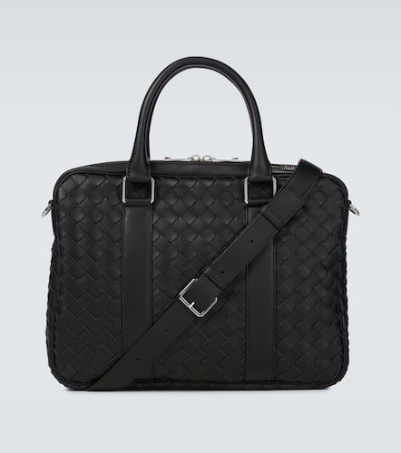 Classic Medium Intrecciato leather briefcase - Bottega Veneta - Modalova