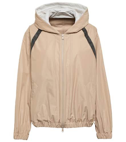 Embellished hooded rain jacket - Brunello Cucinelli - Modalova